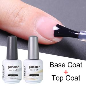 Clou Beaute transparante UV LED -gel nagellak Basislaag Primer Geen doekje Toplaag Varnishes Sinds Afdik geleerlaknagelgel