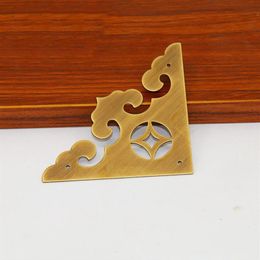 Cloud Antique Brass Corner Bracket Furniture Desk Cabinet Bo￮te en bois Bo￮te en bois Coin Cornite de fleur en dentelle Corner2930