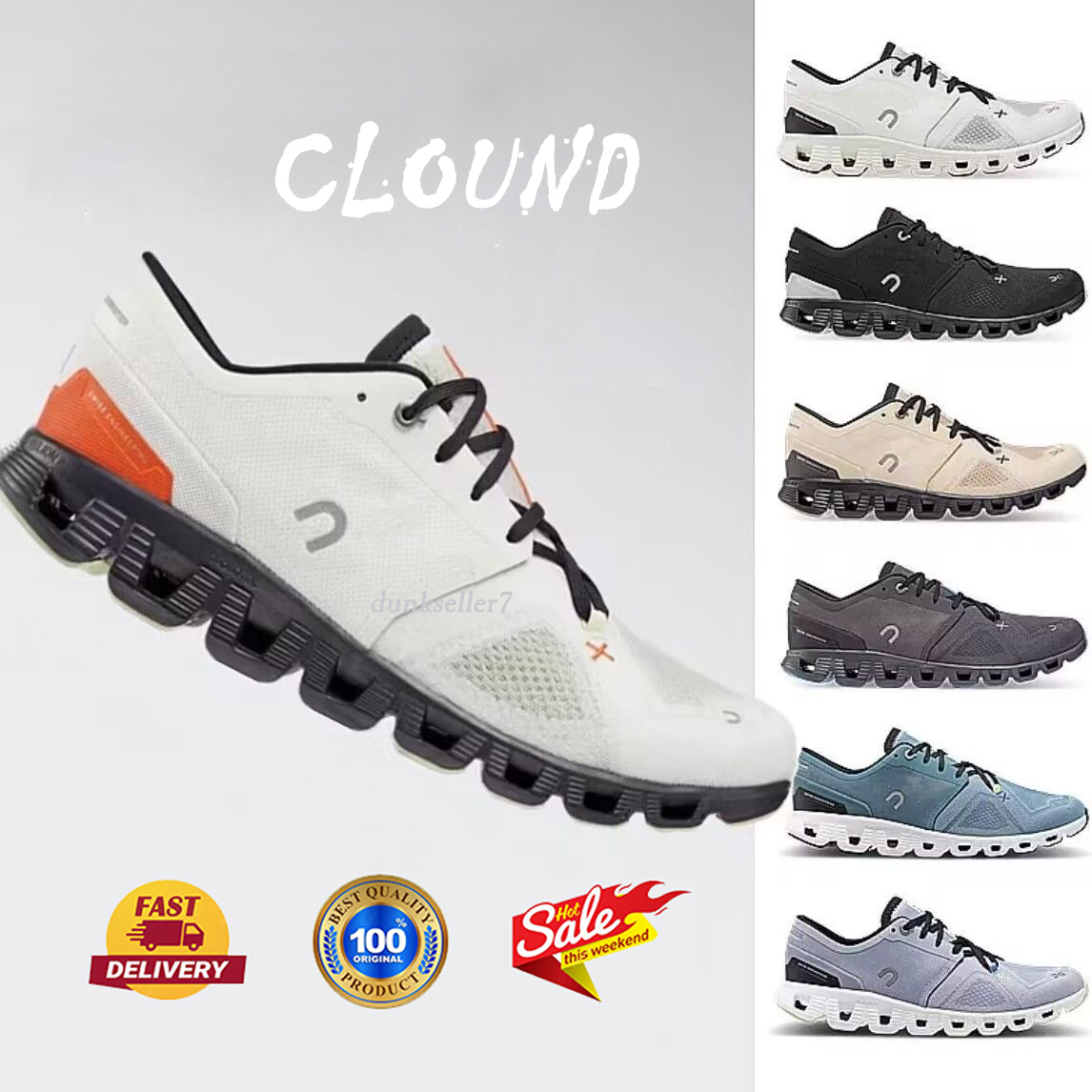 Buty designerskie chmur Cloud x 3 mężczyźni kobiety wygodne bieganie oddychające ultralight Antiskid Outdoor Casual Fashion Sneakers