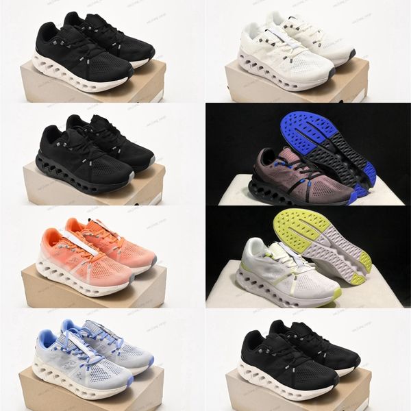 Cloud Hommes Femmes Chaussures de course Nuages Femmes Designer Plate-forme Baskets Cloudsurfer Mens Sports de plein air Formateurs Surfeur Noir Blanc Vert clair Chaussure à lacets