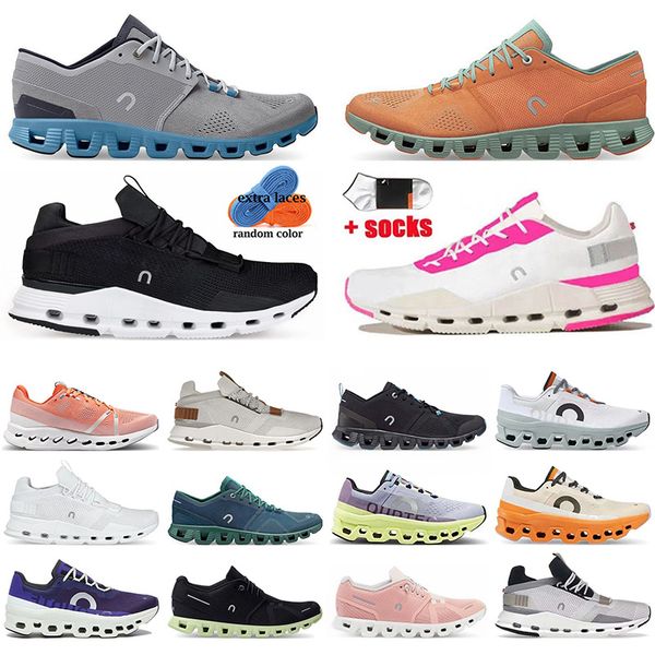 Cloud on Nova x 3 noir blanc gris multicolor on cloudmonster chaussures de course hommes hommes 5 sable tout éclipse curcuma monstre non dyé de baskets de rock coulant sur les chariots