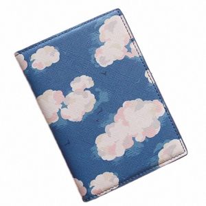 Modèle de nuage Femmes Couverture de passeport Accessoires de voyage Protecteur de passeport PU avec porte-carte d'identité bancaire Cadeaux pour enfants Femmes K4Up #