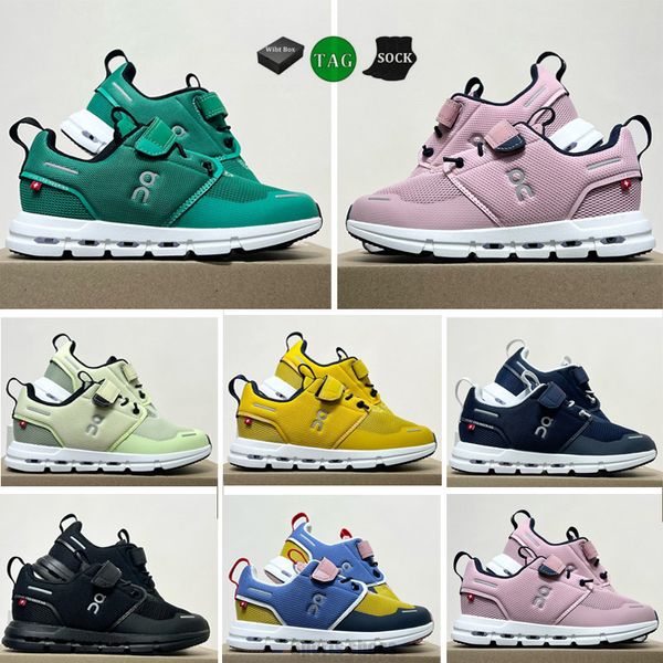 Cloud Play Zapatillas para correr para niños Diseñador Clásicos Negro Medianoche Azul Mostaza Amarillo Plántula Verde Malvavisco Rosa Menta Verde Bebés Zapatillas de deporte al aire libre Tamaño 22-35