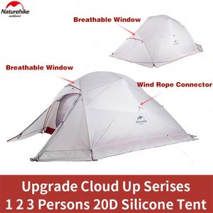 Wolk Up 1 2 3 Persoon Tent Outdoor Ultralight draagbare kamptenten met mat camping 20d Silicone Travel Hiking Tent 240408