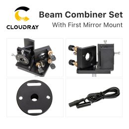 CLOUDRAY BEAM Combiner Set 25 mm Laser Beam Combiner + Mirror Mount + Laser Red Pointer voor CO2 Laser Gravure Cutting Machine