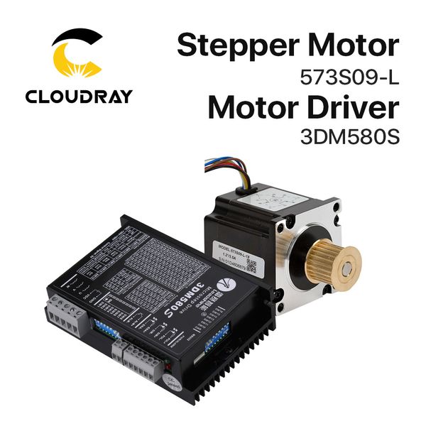 Cloudray Leadshine Motor de stepper en 3 phas 573S09-L-18 / 573S15-L-18 + Conducteur de stepper 3DM580 pour la machine de découpe de gravure laser CO2