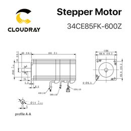 Cloudray NEMA 34 gesloten lusmotor 6.0a 8.5n.m met remstapmotor voor CNC -gravurefreesmachine