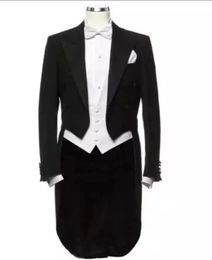 Cloudstyle Mannen Tailcoat Formele Ment Pak Slim Fit 3 Stuk Diner Jas Bruiloft Mannelijke SwallowTailed Jas 240103