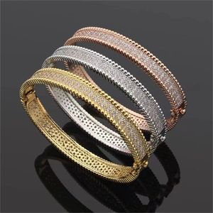 bracciale a trifoglio braccialetto da donna placcato in oro personalizzato Gioielli in argento rame donna party fashion eleganti braccialetti con ciondoli bracciali firmati con diamanti