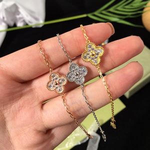 Clover Designer Marque Single Four Fleur Fleur Diamond Diamant de haute qualité Bracelet pour femmes
