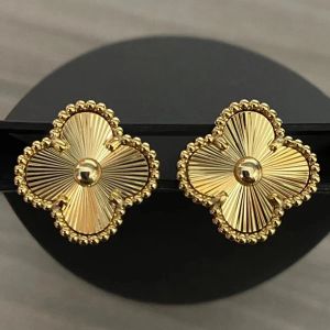 Boucles d'oreilles Clover Perle Bridal Bringle Designer Fashion Baroques Boucles d'oreilles pour les femmes Love Silver Gold Geometric Stud Bijoux