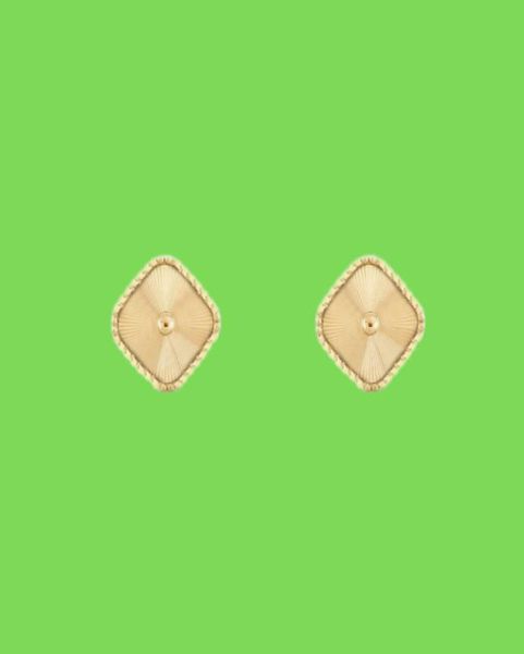 Boucles d'oreilles de trèfle vintage alhambras 4 boucles d'oreilles de goujon en feuilles 18 style papillon mèreofpearl diamant agate turquoise non fondu oreille7286236