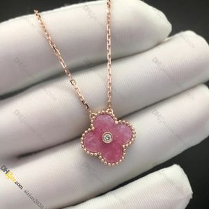 Klaver kettingen sieraden ontwerper voor vrouwen diamanten ketting titanium staal 18k vergulde nooit vervagende niet-allergisch, winkel/21491608