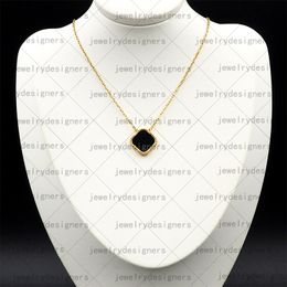 collares en forma de trébol cadena de oro plateado diseñador de joyas de lujo para mujeres medallón tenis cadenas personalizadas encantos Elegante regalo de joyería de oro chapado en 18 quilates