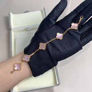 Bracelet de créateur Clover VAN Marque Boucles d'oreilles Amour Coeur Rouge Boucles d'oreilles en or rose Boucle d'oreille Anneaux Collier Bracelet Bracelets Bijoux