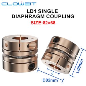 CLOWEIT CNC Arbre Coupleur D82L68 Couplage en aluminium flexible à disque unique pour Personnalisation de Keyway Imprimante 3D