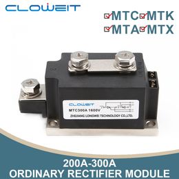 Cloweit MTC 250A 300A Thyristor gecontroleerde gelijkrichters 1600VDC Crimp Power Semiconductor Relay Module voor AC-DC Motorbesturing