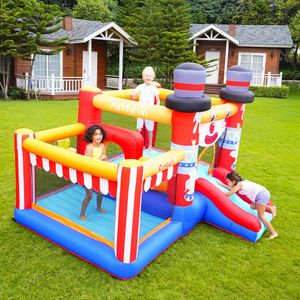 Clown Uitsmijter Huizen Kasteel Opblaasbaar springspeelgoed Jumper voor kinderen Binnen Buiten Spelen met luchtblazer Glijbaan Kasteel Verjaardagsfeestje Geschenken Plezier in de tuin Achtertuin