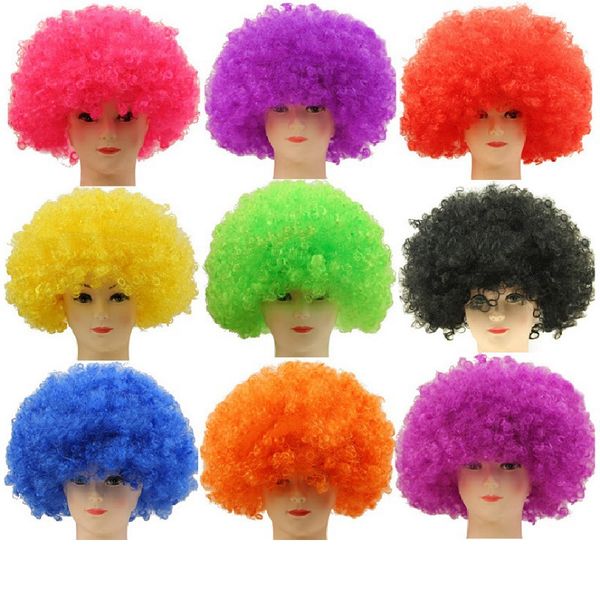 Clown Fans carnaval perruques Cosplay cirque Costume perruque de cheveux drôle déguisement scène Joker adulte enfant Festival accessoire en gros