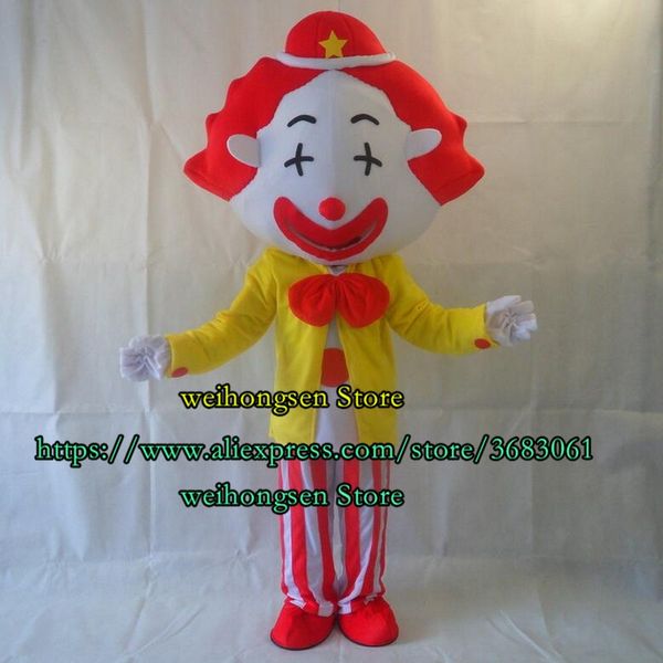 Costume de mascotte de Clown, ensemble de dessin animé, fête d'anniversaire, jeu de rôle publicitaire, carnaval, taille adulte, noël