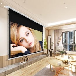 CLR ALR Black Crystal Automatisch Intelligent Verzonken plafond Elektrisch projectie 4K-bioscoopscherm voor projectoren met lange focus