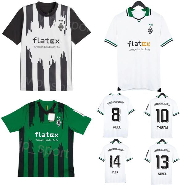 Club 14 Plea Soccer Jersey 23-24 Borussia Monchengladbach 29 Scally 19 Ngomou 13 Pefok 8 Weigl 39 Wober Honorat Neuhaus Cvancara Itakura Camisa de fútbol Kits