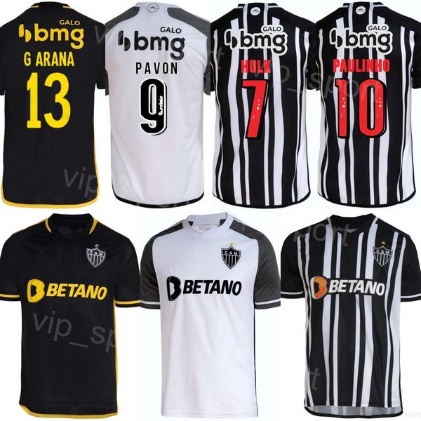 Club 23 24 Maillot de football Atletico Mineiro Équipe des hommes 10 PAULINHO 9 PAVON 44 RUBENS 17 GOMES 8 EDENILSON 13 ARANA 15 ZARACHO 26 SARAVIA Kits de maillots de football Uniformes