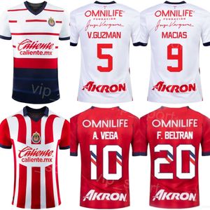 Club 23 24 CD Chivas Voetbalshirt Guadalajara Heren 14 MARIN 20 BELTRAN 207 PADILLA 28 GONZALEZ OROZCO SEPULVEDA MOZO ALVARADO GUZMAN CALDERON Voetbalshirttenues