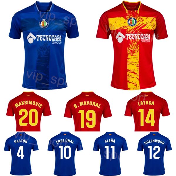 Club 23 24 Getafe CF Soccer Jerseys Équipe des hommes 19 MAYORAL 14 LATASA 20 MAKSIMOVIC 11 ALENA 4 ALVAREZ 13 SORIA 2 DJENE 22 SUAREZ 7 MATA 16 RICO Kits de maillots de football uniformes