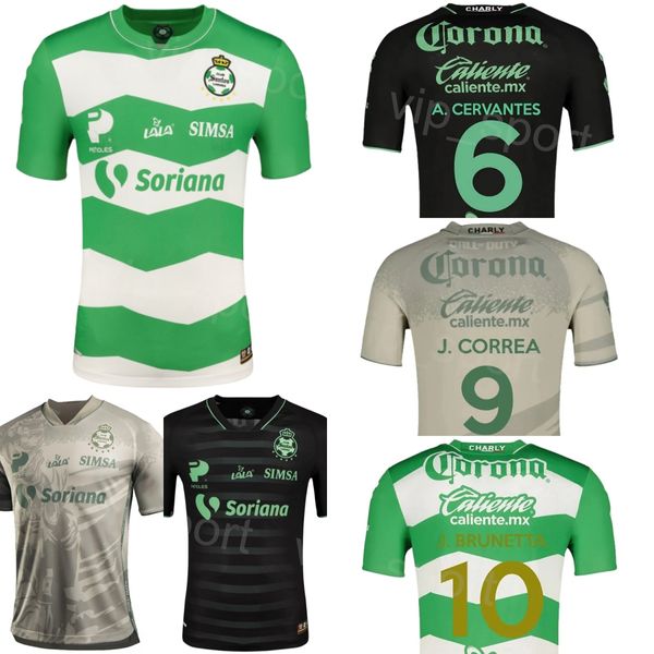 Club 23 24 Santos Laguna Soccer Jerseys Mens Team 21 DORIA 10 BRUNETTA 6 CERVANTES 7 PRECIADO 9 CORREA 3 GOVEA 25 LAJUD 23 LOPEZ Kits de maillots de football pour les fans de sport vente