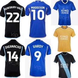 Club 23 24 Voetbal 22 Kiernan Dewsbury-Hall Jersey 23-24 FC 30 Mads Hermansen 14 Kelechi Iheanacho 10 Stephy Mavididi 9 Jamie Vardy Voetbalshirttenues LaiSiTeCheng