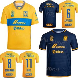 Club 23 24 Tigres UANL Soccer Jerseys Hommes 10 GIGNAC 9 IBANEZ 6 VIGON 23 QUINONES 22 FULGENCIO 27 ANGULO CARIOCA GORRIARAN PIZARRO AQUINO Kits de chemise de football Uniforme