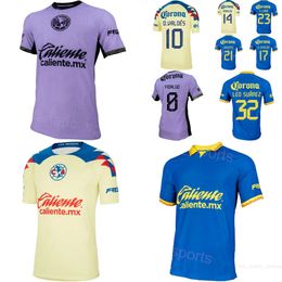 Club America 23 24 Voetbal 17 Alejandro Zendejas Jersey 10 Diego Valdes 33 Julian Quinones 7 Brian Rodriguez 32 Leo Suarez Voetbalshirttenues Uniform Clubteam