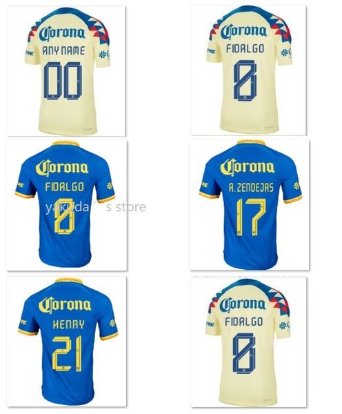 Camisetas de fútbol del Club América personalizadas 23-24 Camiseta de calidad tailandesa local yakuda dhgate Tienda en línea Fútbol O.VALDES J.QUINONES HENRY FIDALGO Personaliza tu personalizado