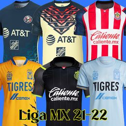 camisetas de fútbol del club américa local visitante tercero UANL Tigres 2021 2022 chivas Guadalajara mx liga camiseta de fútbol maillots de foot kit