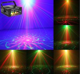 Club Bar RG Laser Blue LED Stage Lighting DJ Home Party 5 Lens 80 Pattions montrent Projecteur Projecteur Disco Euusukau22574458541205