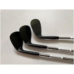 Club Heads Brand Sm9 Wedges Golf Black Clubs 46485052545658606264 Grados Eje de acero con cabeza Er 230426 Drop Delivery Deportes al aire libre Dh0Ym