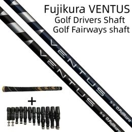 Clubhoofden Golf Drivers Shaft Verbeterde versie Fujikura Ventus blueblackred S R Flex Graphite Shafts Gratis montagehuls en grip p230713