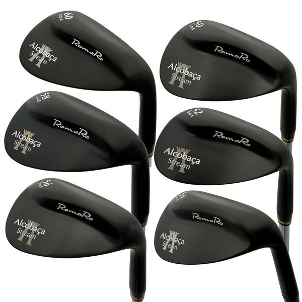 Club Heads Golf Wedges Noir Romaro Alcobaca Stream 50 52 54 56 58 60 DaS Degré Avec Tige En Acier 230505