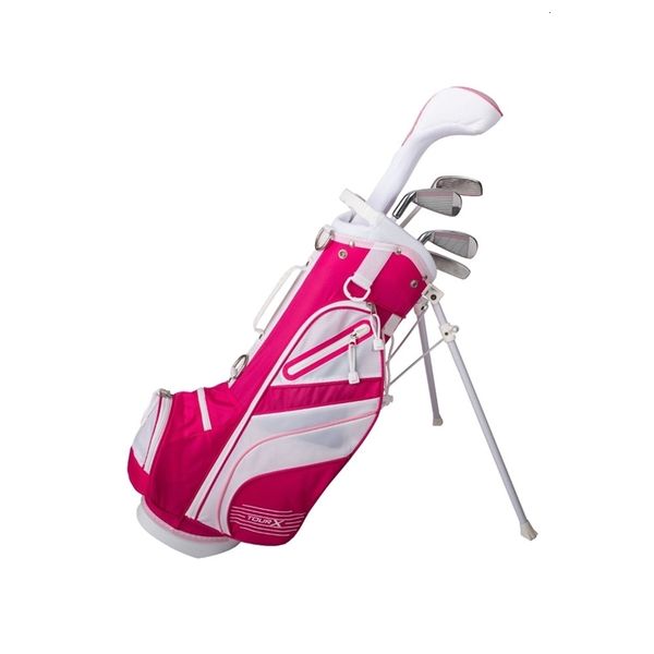 Club Heads Tour X Tamaño 1 Rosa 5pc Jr Golf Set w Stand Bag 230616