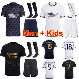 Club Man Youth 23 24 Soccer 25 Kepa Arrizabalaga Jersey Kylian Mbappe 15 Federico Valverde 8 Toni Kroos 5 Jude Bellingham 7 Vinicius Maillot de football junior HuangMa