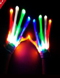 Club Party Dance Halloween Glants LED Glants LED Light Up Glow Gloves Fancy Dress Light Show Christmas Festive Supplies4460237