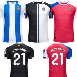 Club RCD Espanyol voetbalshirts 5 CALERO 7 PUADO 22 BRAITHWAITE 11 MILLA 21 MELAMED 17 CARRERAS 19 SALVI 6 CABRERA 10 LOZANO EL HILALI OLIVAN voetbalshirttenues 23 24