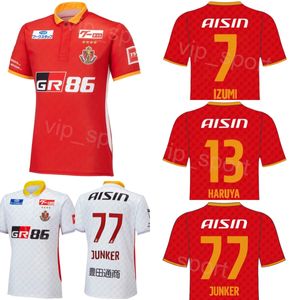 Clubvoetbal Nagoya Grampus 17 Ryoya Morishita Jerseys 18 Kensuke Nagai 15 Sho Inagaki 7 Ryuji Izumi 77 Kasper Junker J1 League voetbalshirttenues 2023 2024 Man Team