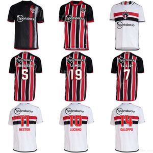 Clubvoetbal Sao Paulo 29 Pablo Maia Jersey 32 Marcos Paulo 15 Michel Araujo 27 Wellington Rato 9 Jonathan Calleri Voetbalshirttenues Uniform 2023 2024 Herenteam