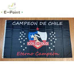 Club Social y Deportivo Colo-Colo Bandera Campeon DE Chile decoración colgante 3 pies * 5 pies (150 cm * 90 cm) banderas de jardín para el hogar Festivo