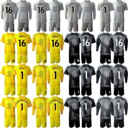 Équipe du club 2022-23 GK Soccer Kids Edouard Mendy Jersey Set Gardien de but à manches longues Gardien de but Thibaut Courtois Robert Sanchez Djordje Petrovic Maillot de football QieErXi