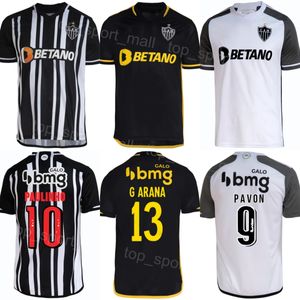 Équipe du club 2023-2024 Maillot de football Atletico Mineiro pour hommes 10 PAULINHO 9 PAVON 44 RUBENS 17 GOMES 8 EDENILSON 13 ARANA 15 ZARACHO 26 SARAVIA Maillots de football Kits Uniforme