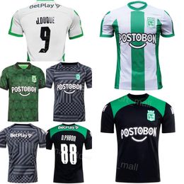 Équipe du club 2023-2024 Maillot de football Atletico Nacional pour hommes 88 PABON 21 ANGEL 18 GOEZ 20 BANGURTO 10 BARRERA 6 Kits de maillots de football romains Uniforme Nom personnalisé Numéro Couleur