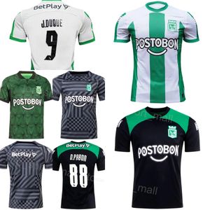 Equipo del club 2023-2024 Hombres Soccer Atlético Jersey Nacional Jersey 88 Pabon 21 Angel 18 Goez 20 Bangurto 10 Barrera 6 Kits de camisa de fútbol romano Uniforme Número de nombre personalizado